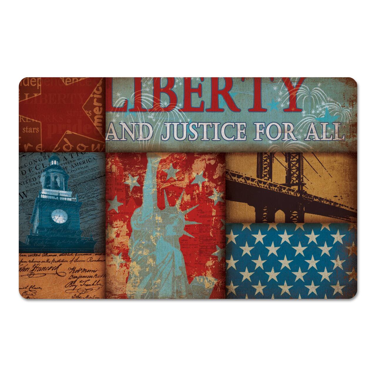 Vintage Liberty &#x26; Justice For All Floor Mat